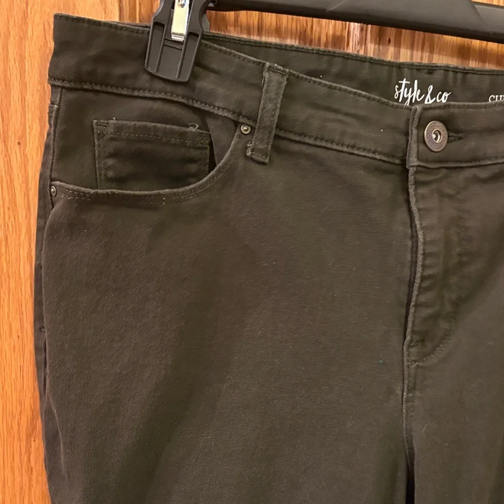 Style & Co. Dark Green Curvy Skinny Leg Jeans - Picture 5 of 8